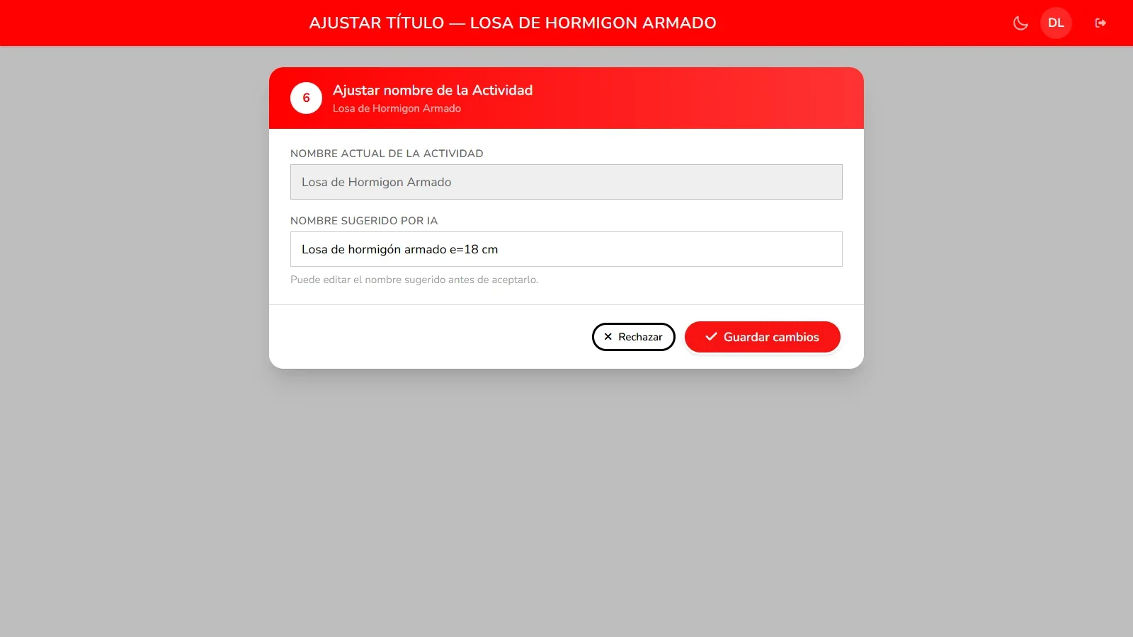 Paso 6: ajuste de título con sugerencia técnica de IA