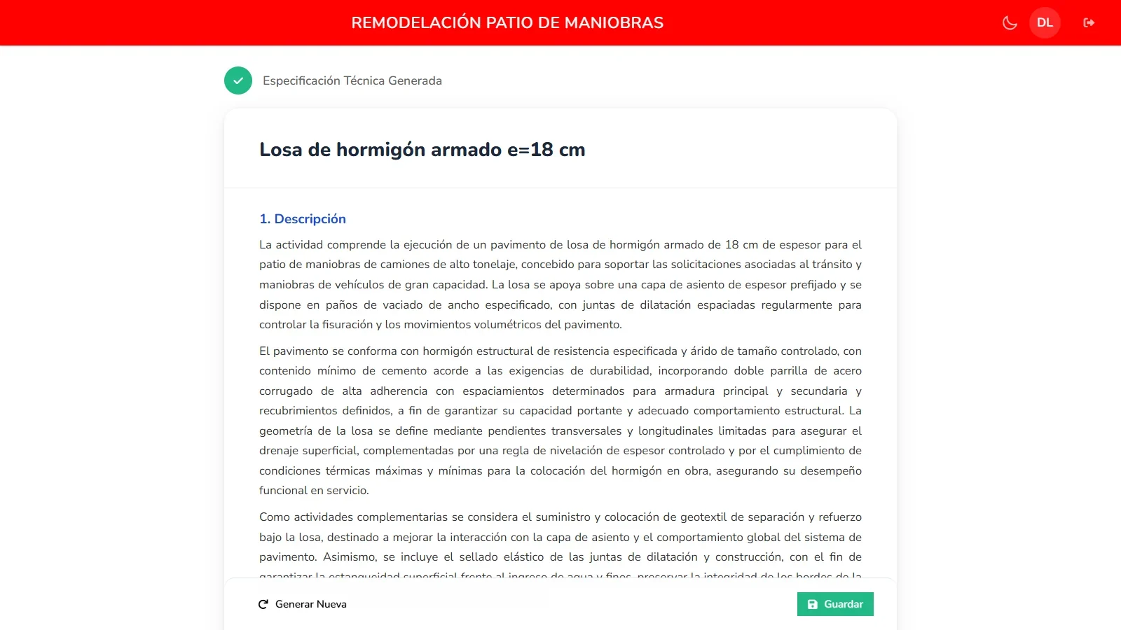 Documento técnico completo generado, listo para licitación